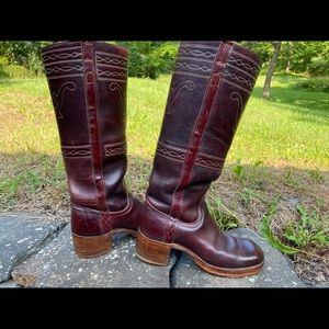 Rare Truly Vintage Deep Red Frye Campus